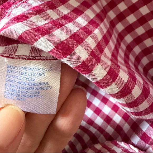 Southern‎ Tide Men’s Red Gingham Button Down Shirt Medium Trim Fit Cotton - Picture 8 of 8